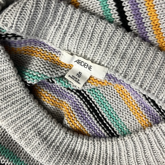 Lavender Striped Knit Sweater - Picture 2 of 6